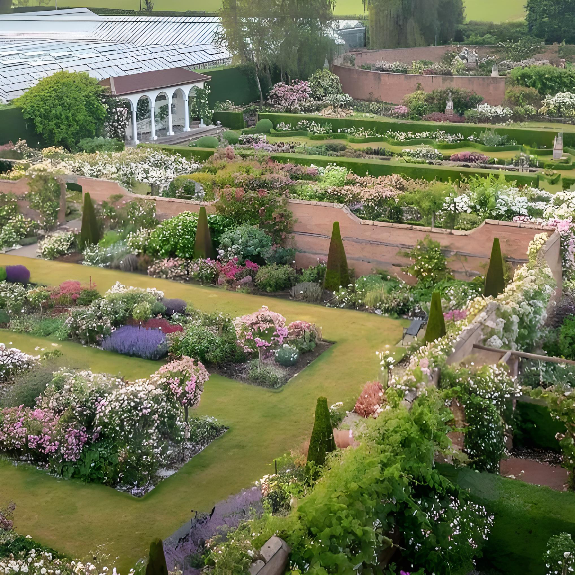 Design scheme for garden flower border